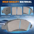 Front Semi-metallic Brakes Pads Set Fit For Chevy Silverado 1500 For Gmc Sierra 2005-2018 Cadillac Escalade 2007-2020 Avalanche