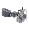 Dio Reed Valve Cylinder Pwk24 Carburetor Kit For 48cc 66cc 80cc Engine Motorized Bike Black Adapter