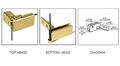 Crl Brass Surface Mount Glass Door Hinges Pair 