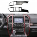 Carbon Fiber Air Conditioner Vent Cover Ac Outlet Trim Central Console Dashboard Middle Kit Interior For Ford F150 2015-2020