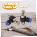 12pcs Pneumatic Connector Crimp Cinch Air Fittings Tube Pipe Quick Hose Connectors Tool Supply Barb Fitting Mender Thread