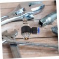 12pcs Pneumatic Connector Crimp Cinch Air Fittings Tube Pipe Quick Hose Connectors Tool Supply Barb Fitting Mender Thread