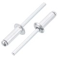 5 32 In X 3 8 Aluminum Blind Rivets Flat Head Long Split With Steel Mandrel For Metal Furniture And Automotive 50 Pieces Silver 