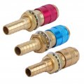 3pcs M10 Red Yellow Blue Water Cooled Gas Adapter Quick Connector Fitting Tig Cooler Welding Connectors For Torch