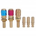3pcs M10 Red Yellow Blue Water Cooled Gas Adapter Quick Connector Fitting Tig Cooler Welding Connectors For Torch