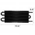 G-plus 4 Row An6 Universal Aluminum Remote Transmission Oil Cooler Auto-manual Radiator Converter Black