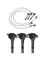 Ena Set Of 3 Ignition Coil Pack And Wire For Toyota T100 Tacoma 4runner Tundra 4l V6 1995-2004 Replacement Uf156 C1041 Gn10184 