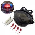 Httmt Mt036- Tail Brake Light For 2006-2008 Kawasaki Ninja 650r Ex650 Er-6f Smoke