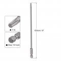 Uxcell 15pcs T15 Torx Head Screwdriver Bit S2 Steel Magnetic Screw Drive Drill 6 Long 1 4 Inch Hex Shank