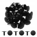 Uxcell 40pcs Black Car Plastic Push Rivet Fastener Bumper Clips For 5mm X 4mm Dia Hole