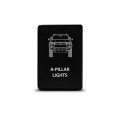 Ch4x4 Small Push Switch For Toyota 4runner 12v 3amp A-pillar Lights Symbol Amber Led