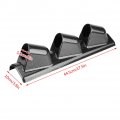 Aramox 3-hole Gauge Pod Holder Abs Plastic Car Dashboard Meter Mount Bracketbon Fiber Style Suitable For Car Oil Water