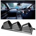 Aramox 3-hole Gauge Pod Holder Abs Plastic Car Dashboard Meter Mount Bracketbon Fiber Style Suitable For Car Oil Water