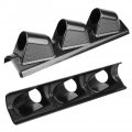 Aramox 3-hole Gauge Pod Holder Abs Plastic Car Dashboard Meter Mount Bracketbon Fiber Style Suitable For Car Oil Water