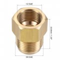 Uxcell Brass Pipe Fitting 5 8 Sae Flare Male 1 2 Female Thread Tube Adapter Connector For Air Conditioner Refrigeration