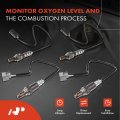 A-premium O2 Oxygen Sensor Compatible With Infiniti G25 2011-2012 3 5l Upstream And Downstream 4-pc Set Replace 226931mr0a