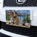 Graphics More Glacier National Park Montana Animals Bear Eagle Deer Bobcat Wolf Novelty Metal Vanity Tag License Plate