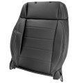 Black Artificial Leather Front Driver Side Top Lean Back Seat Cover For 2007 2008 2009 2010 2011 2012 Custom Fit Replacement 