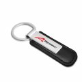 Ipick Image For Acura A-spec Logo Black Pu Leather Strap Metal Bar Uv Printed Key Chain