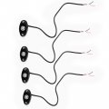 Led Neon Underbody Glow Rock Lights- 4 Pods Blue Ip67 Waterproof Aluminum Housing- For Cars Atvs Boats Utvs Motorcycles Domes