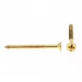 Prime-line Wood Screw Flat Head Phillips 6 X 1-1 2 In Solid Brass Pack Of 100