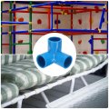 3 Way Pvc Pipe Fittings 4 Inch Furniture Grade Elbow Connector 90 Degree Side Outlet For Build Diy Garden Shelves 10 Pack Blue 
