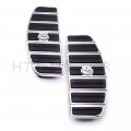Smt-chrome Skull Zombie Rider Footboard Insert Kit- Traditional D Shape Compatible With Touring Flht Flt Fltr Flhr Flhs Softail