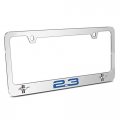 Ipick Image Made For Ford Mustang 2 3l Ecoboost In Blue Dual Logo 3d Embossed Letters On Mirror Chrome Metal License Plate