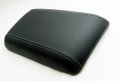 Autoguru Pontiac Gto 04-06 Center Console Armrest Synthetic Leather Cover Black Gray Stitch 