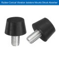 8pcs Thread Adjustable Levelling Feet 0 98 X 71 Rubber Furniture With M10 14mm Studs For Table Chair Floor Protector Black