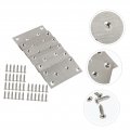Gleavi 6 Pcs 1 Corner Bracket Fixing Fasteners Wrought Iron Shelvings Flat Brackets Heavy Duty Mending Plate Black Shelf