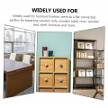 Gleavi 6 Pcs 1 Corner Bracket Fixing Fasteners Wrought Iron Shelvings Flat Brackets Heavy Duty Mending Plate Black Shelf