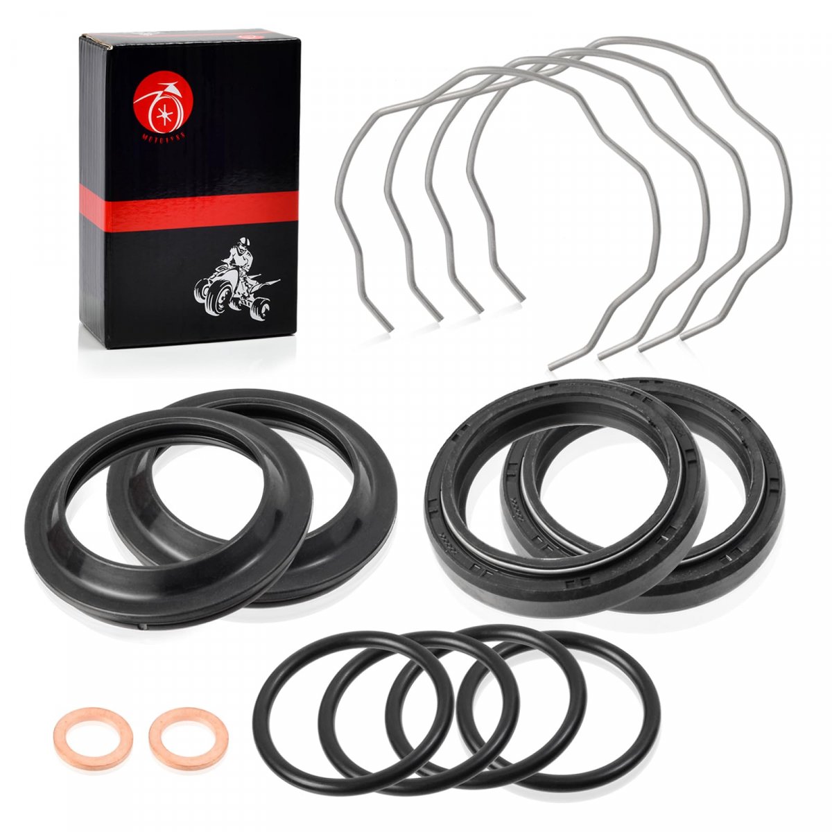 Fork Dust Oil Seals Kit 41x53x8 10 5mm For Honda Shadow 750 Vt750 1998 2003 And 1100 Vt1100 2000 2007 Part 51490-mck-a01