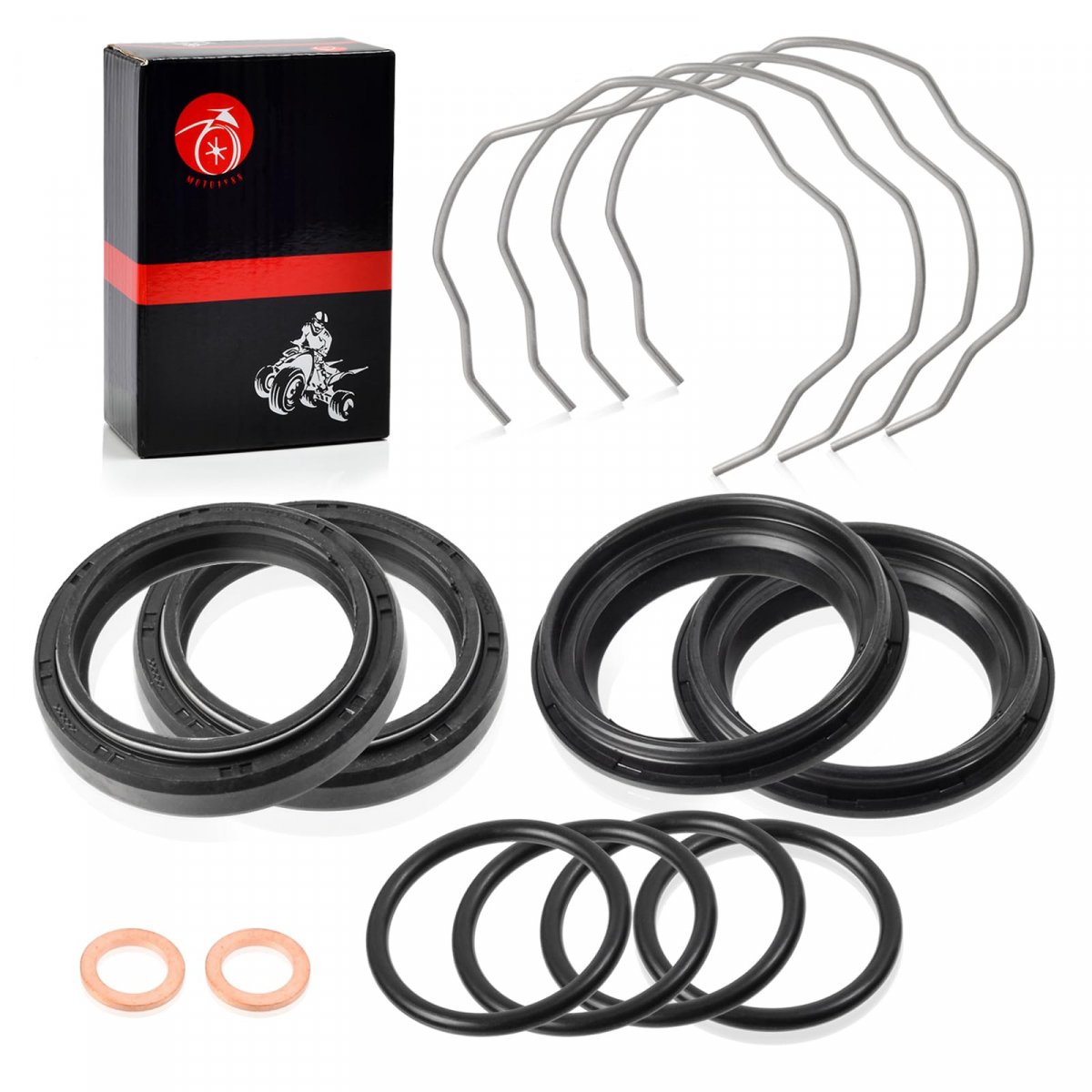 Fork Dust Oil Seals Kit 41x53x8 10 5mm For Honda Shadow 750 Vt750 1998 2003 And 1100 Vt1100 2000 2007 Part 51490-mck-a01