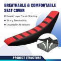 Motorcycle Soft Leather Seat Cover For Honda Cr125r Cr250r Cr500r Cr80r Crf100f Crf125f Crf150f Red