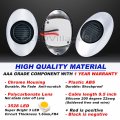 Ledvillage Pack Of 10 3 Inch Smoked Lens Amber Led Oval Side Marker Light Sleeper Panel With Chrome Bezel For Pickup Boat