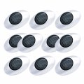 Ledvillage Pack Of 10 3 Inch Smoked Lens Amber Led Oval Side Marker Light Sleeper Panel With Chrome Bezel For Pickup Boat 
