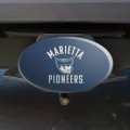 Marietta College Pioneers Logo Oval Tow Hitch Cover Trailer Plug Insert 2