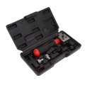 Acouto Brake Line Flaring Tool Kit 0 1875in 25in Copper Tube Single Double Flare Adapter Universal Auto Repairs Automotive Tool