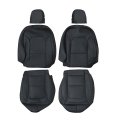 Secos Car Seat Cover Front Rear 5seats Full Surround Set Replacement Leather Cushion Black Pu Ford F-250 For F-350 2017-2023 