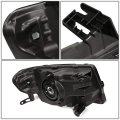 Factory Style Headlights And Driving Fog Lamps Set Compatible With Ford Escape 08-12 Driver Passenger Side Black Housing Amber