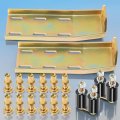 2-pack 13-04387 Upper Roller Bracket Kit For Peterbilt 379 Hood Or Door Fits Driver Passenger Side Includes Rollers Complete 
