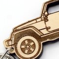 Jeepa Wrangler Jku 4 Door Wooden Keychain 