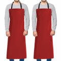 2 Pack Waterproof Rubber Vinyl Apron For Women With Pockets Lightweight Chemical Resistant Industrial Work Adjustable Plastic 