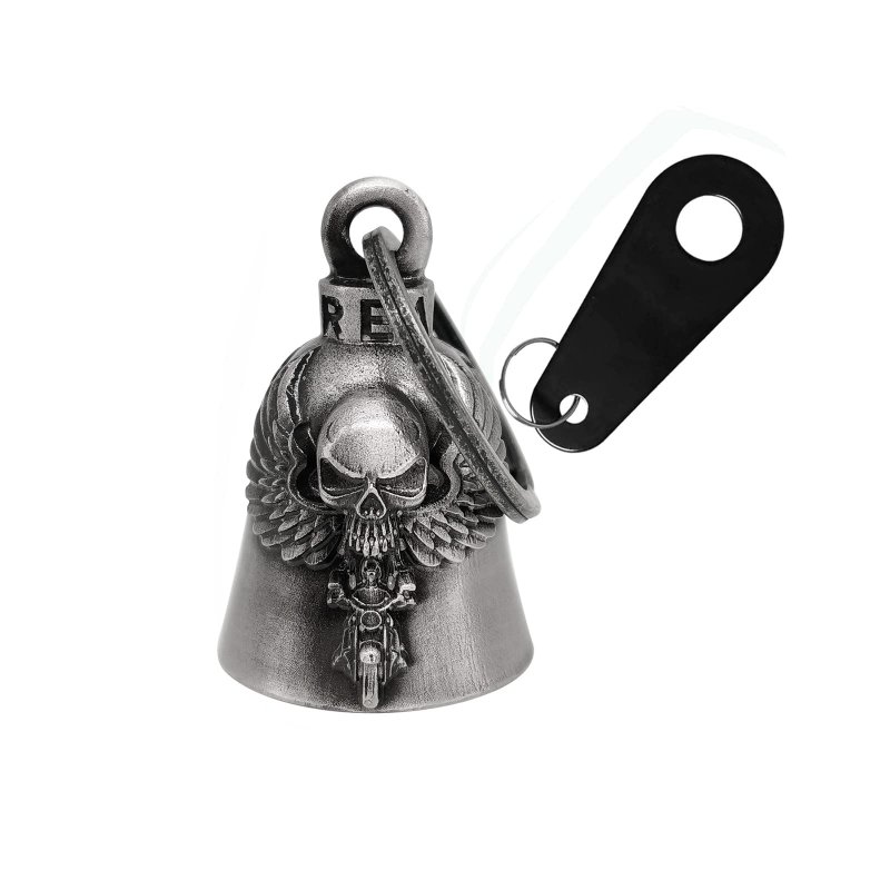 Colorful Motorcycle Bell With Hanger For Biker Good Luck Bells Accessories Key Chain