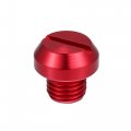Universal M10 Motorcycle Mirror Hole Plugs Screws Rearview Mirrors Caps Lock Offs Cover Positive Red 