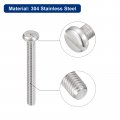Uxcell 304 Stainless Steel Machine Screws 100pcs M1 6x14mm Slotted Drive Pan Head Screw Bolts