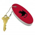 Graphics More Black Cat Lifting Leg And Licking Floating Keychain Oval Foam Fishing Boat Buoy Key Float