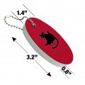 Graphics More Black Cat Lifting Leg And Licking Floating Keychain Oval Foam Fishing Boat Buoy Key Float