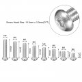 Uxcell M6 Torx Security Screws Kit M6x10 12 16 20 25 30 35 40mm 55pcs 304 Stainless Steel Round Head Tamper Proof Screw W 1pcs